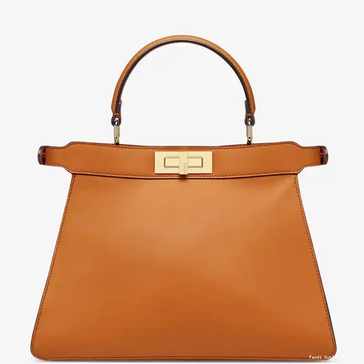 Affordable HOT ISeeU Nappa Medium Laether Fendi Bag Peekaboo In Brown 0705